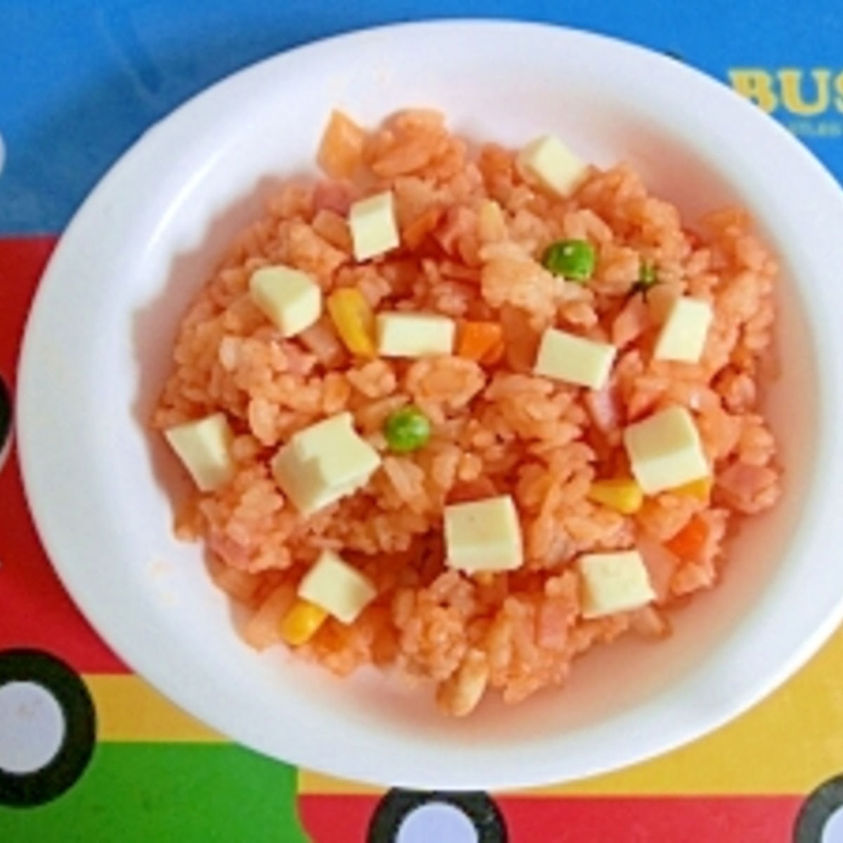 子供喜ぶ ケチャップライスにチーズをトッピング レシピ 作り方 By Thank You Good Bye 楽天レシピ